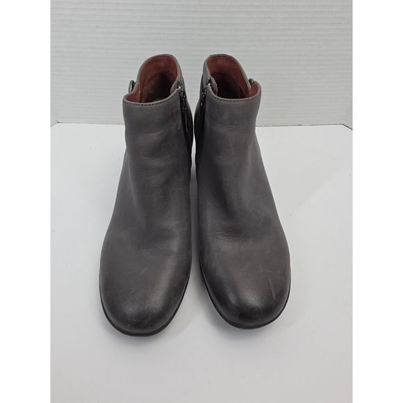 Dansko Shoes - Dansko Maria Grey Leather Waterproof Ankle‎ Boots Side Zip Buckle 39 US 8.5-9